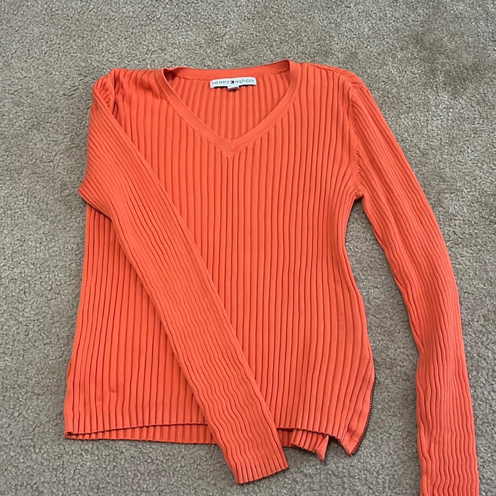 Tommy Hilfiger long sleeve orange top. $10 OBO